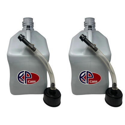 KP Cans 5.5 Gallon Square Racing Fuel Can with Flexible Hose & Cap - Kool Products
