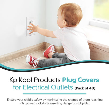 Outlet Plug Covers (40 Pack) Clear Child Proof Electrical Protector Safety Caps
