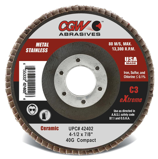 CGW Abrasives Ceramic FLAP DISCS C3 - Kool Products