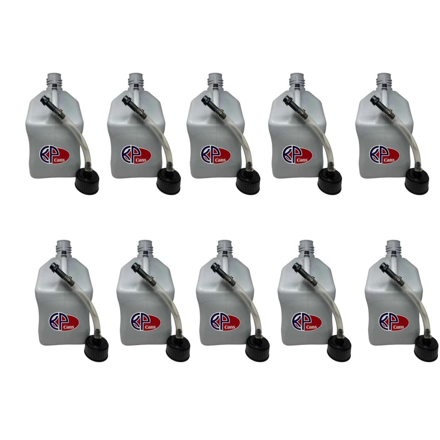 KP Cans 5.5 Gallon Square Racing Fuel Can with Flexible Hose & Cap - Kool Products