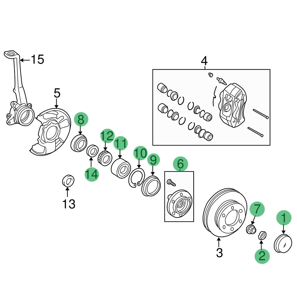 930-417K (ABS) - Front Wheel Hub Bearing Repair Kit Assembly - Kool Products