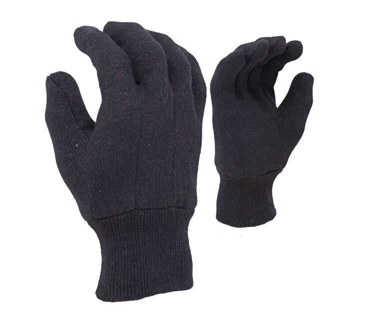 Task Gloves TSK21007 • 7 OZ COTTON/POLY BLEND BROWN JERSEY, KNIT WRIST CUFF - Kool Products