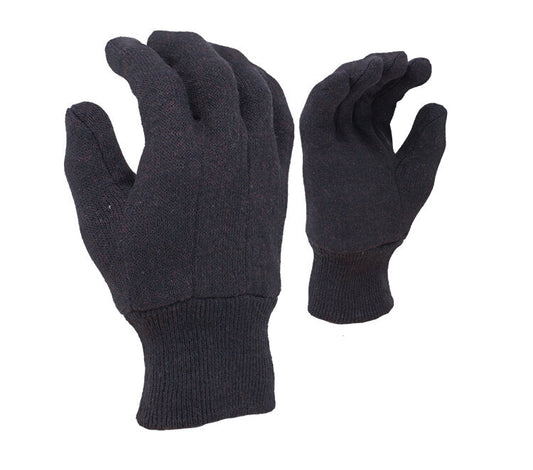 Task Gloves TSK21007 • 7 OZ COTTON/POLY BLEND BROWN JERSEY, KNIT WRIST CUFF - Kool Products