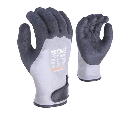 Task Gloves CF20155 • COLD RESISTANT 15 GAUGE DUAL-LAYER POLYESTER FLEECE LINED, DOUBLE-DIPPED PREMIUM LATEX - Kool Products
