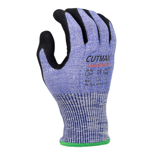 Task Gloves CM63130 • A6 Cut 13 Gauge HDPE, Double-Dipped, Sandy-Foam Nitrile Coated - Kool Products