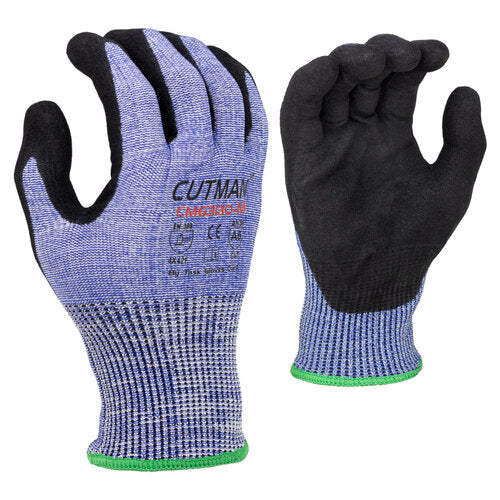 Task Gloves CM63130 • A6 Cut 13 Gauge HDPE, Double-Dipped, Sandy-Foam Nitrile Coated - Kool Products