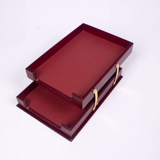 MOOG  Wooden Prestige Double Document Tray - Kool Products
