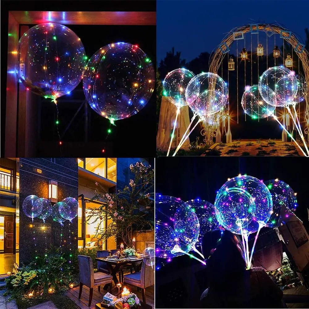 10 Packs LED Light Up BoBo Balloons Decoration Indoor or Outdoor Birthday  Wedding new Year Party Christmas Celebrations - Kool Products
