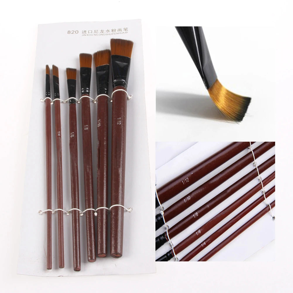 1 Set/6 Pcs Artists Brushes Nylon Acrylic Oil Paint Brushes For Artist Supplies Watercolor Set Painting Supplies Drop Shipping - Kool Products