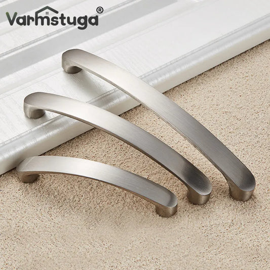 VARMSTUGA Cabinet Handles Knobs Aluminum Alloy Door Kitchen Knobs Brushed Cabinet Pulls Drawer Modern Furniture Handle Hardware