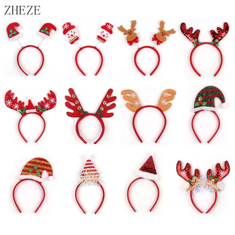 Trendy Christmas Headbands For Children Girls Xmas Tree Party Hats Hair Band Clasp Head Hoop Decoration Accessories Gifts - Kool Products