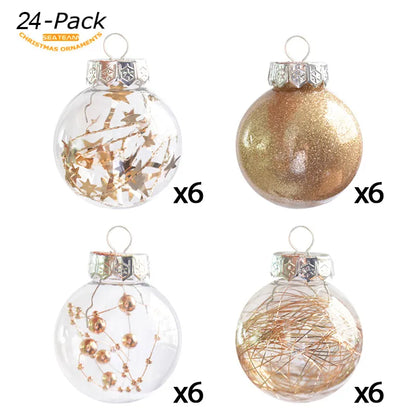 24pcs 6cm Christmas Balls Xmas Tree Hanging Ornaments Ball Christmas Decorations for Home Navidad New Year 2022 Gift Pendant - Kool Products