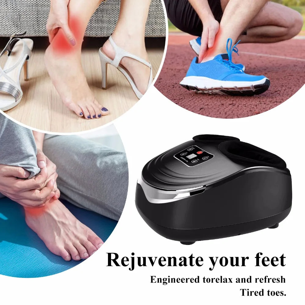 JinKaiRui Electric Vibrator Foot Massager Shiatsu Kneading Vibrator Massage Machine Infrared Heating Therapy Health Care Device - Kool Products