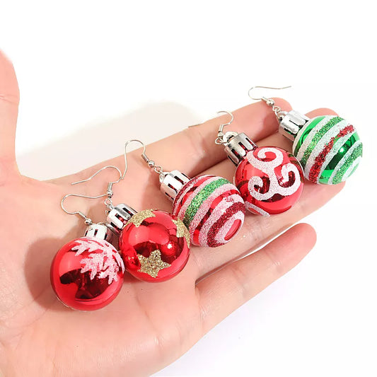 Creative Christmas Bulb Drop Earring Christmas Ball Earrings For Women Christmas Gift Colorful Ball Dangle Earring For Women - Kool Products