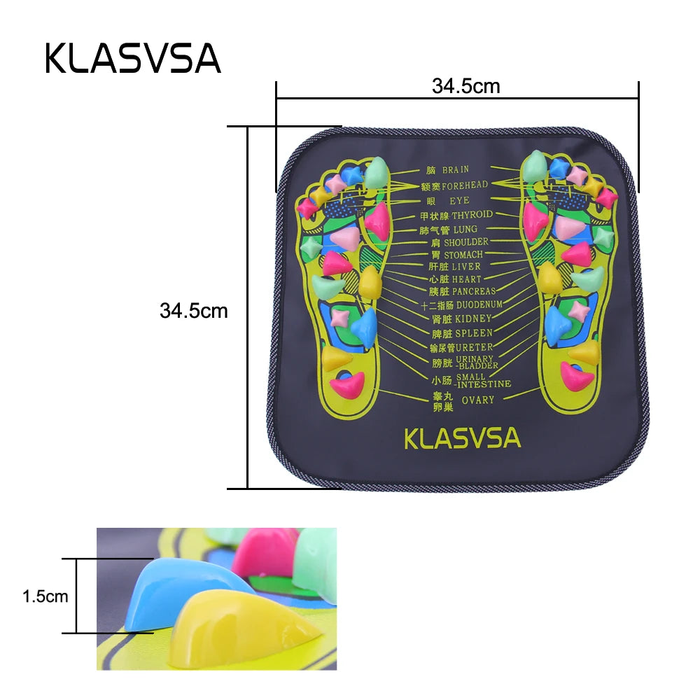KLASVSA Reflexology Walk Stone Foot Leg Pain Relieve Relief Walk Massager Mat Health Care Acupressure Mat Pad massageador - Kool Products
