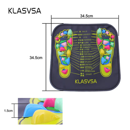 KLASVSA Reflexology Walk Stone Foot Leg Pain Relieve Relief Walk Massager Mat Health Care Acupressure Mat Pad massageador - Kool Products