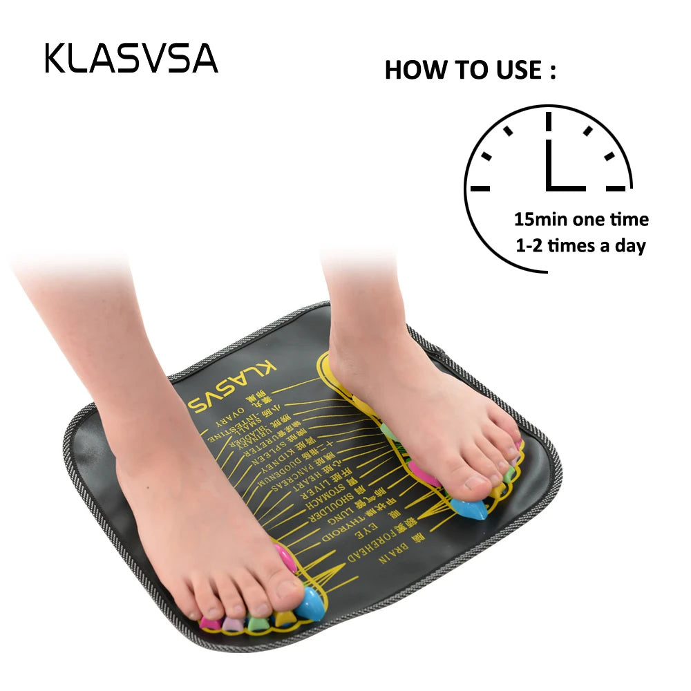 KLASVSA Reflexology Walk Stone Foot Leg Pain Relieve Relief Walk Massager Mat Health Care Acupressure Mat Pad massageador - Kool Products