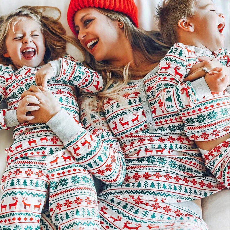 2023 Family Christmas Matching Pajamas Set Xmas Adult Kids Mother And Daughter Father Son Sleepwear Baby Family Look Outfits - Kool Products