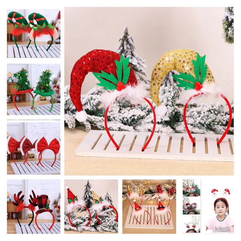 Christmas Gift Santa Tree Elk Ears Headband Navidad Ornaments Xmas Decor Natal Christmas Decorations New Year Party Kids Gifts - Kool Products