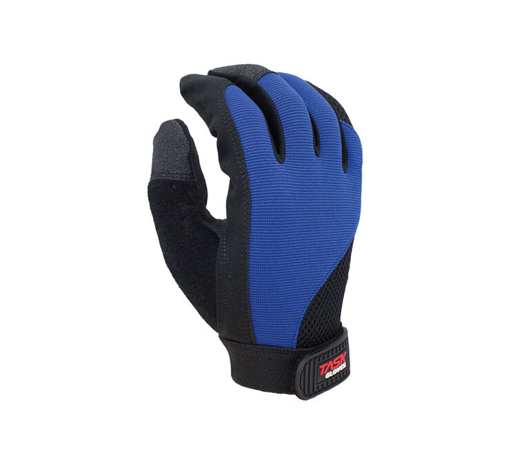 Task Gloves MT1002 Ergonomical Mechanic Synthetic Leather, Black palm/Blue back - Kool Products