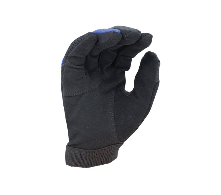 Task Gloves MT1002 Ergonomical Mechanic Synthetic Leather, Black palm/Blue back - Kool Products