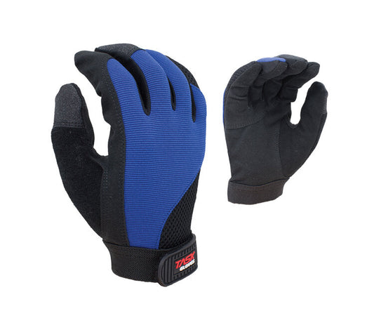Task Gloves MT1002 Ergonomical Mechanic Synthetic Leather, Black palm/Blue back - Kool Products