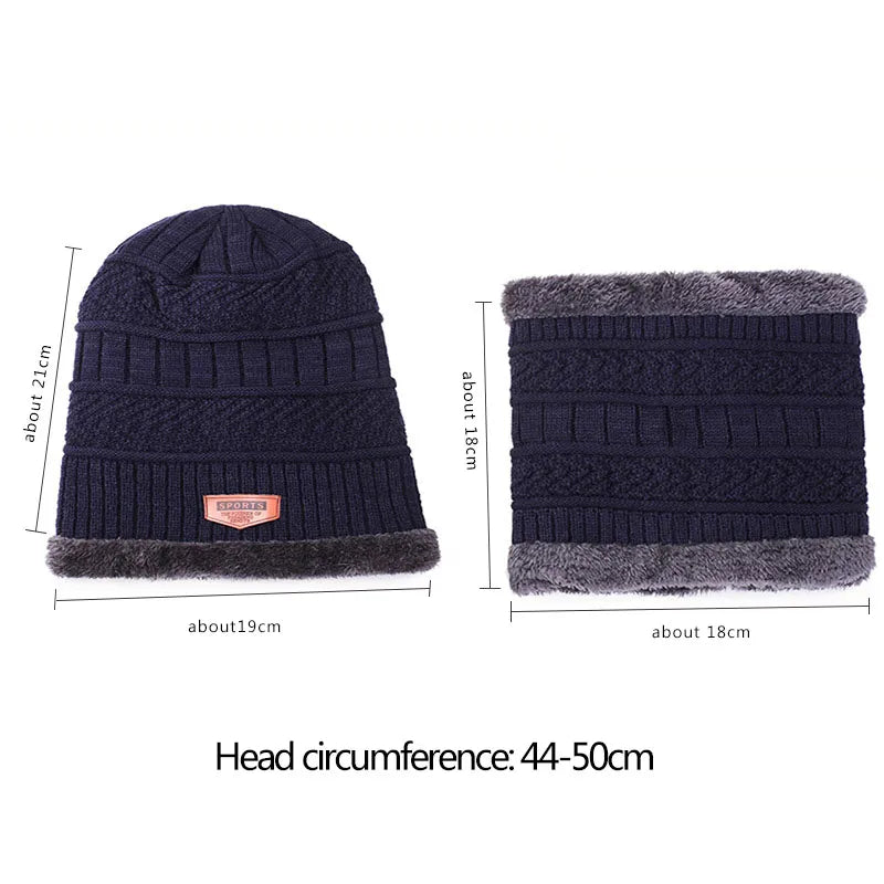 New Winter Knitted Hat Children Plus Velvet Warm Scarf One-piece Cap Thickened Wool Cap Girls Ear Protection Kids Cold-proof Hat - Kool Products