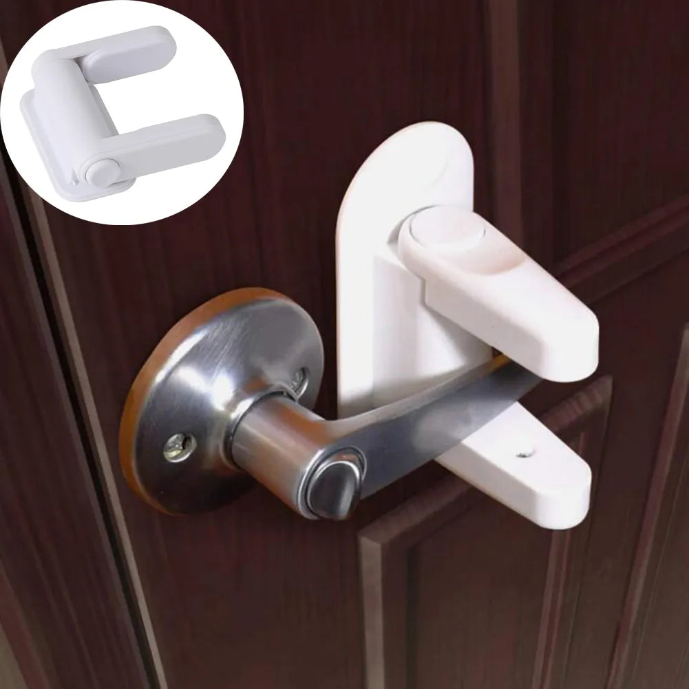 1pc Baby Safety Lock Door Lever Lock Safety Child Proof Doors Adhesive Lever Handle Cabinet Locks for Baby Safety - Kool Products