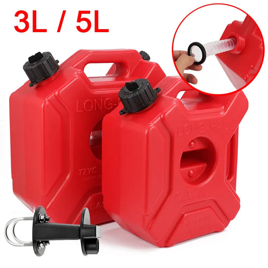 3L 5L Portable Jerry Can Motorcycle Car Emergency Fuel Tank Gas Gasoline Tank Container with Bracket Lock For ATV SUV Motorcycle - Kool Products