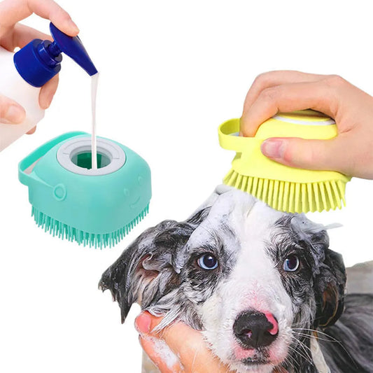 Bathroom Puppy Dog Cat Bath Massage Gloves Brush Soft Safety Silicone Pet Accessories for Dogs Cats Tools Mascotas Products - Kool Products