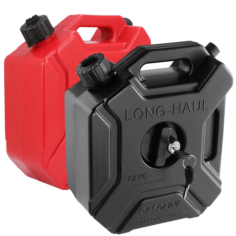 3L 5L Black Red Motorcycle Jerry Can with Lock Car Emergency Fuel Tank Gas Gasoline Tanks Container For ATV SUV Motorcycle