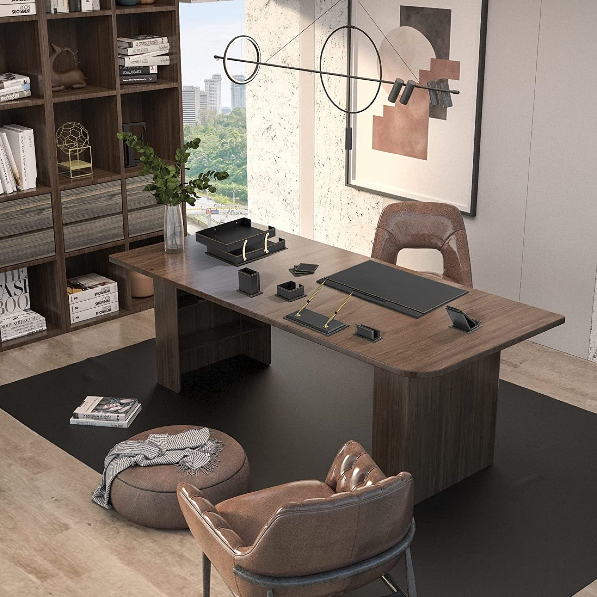 MOOG Classic Desk Organizer - Brown - 12 PCS - Kool Products