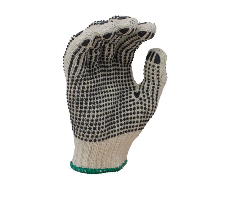 Task Gloves Knit PVC Grip Gloves TSK11201 • 7 Gauge Standard Weight Cotton/Poly, w/ 2-Sided PVC Dots 12 Pack - Kool Products