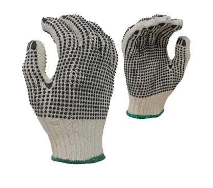 Task Gloves Knit PVC Grip Gloves TSK11201 • 7 Gauge Standard Weight Cotton/Poly, w/ 2-Sided PVC Dots 12 Pack - Kool Products