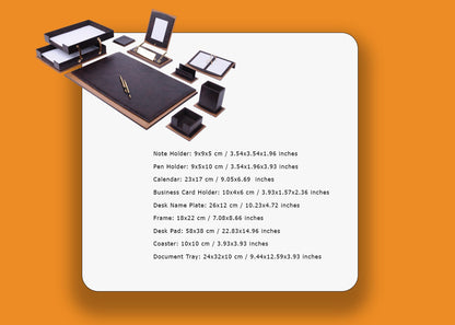 MOOG Luxury Desk Set - Single Document Tray- White- 13 PCS - Kool Products