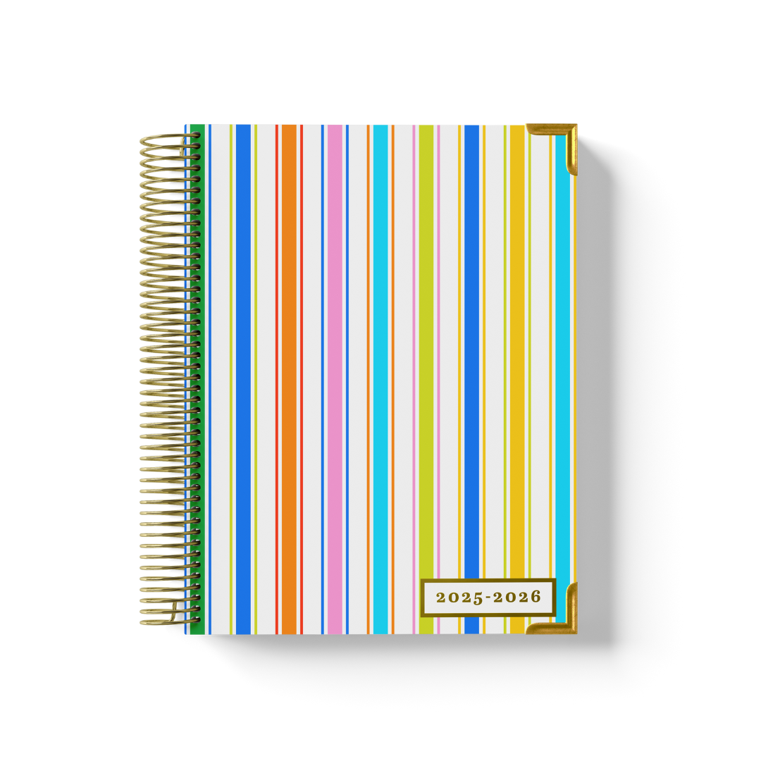 Gimme Stripes - MULTICOLOR Teacher Planner by BERTEAU & Co. - Kool Products