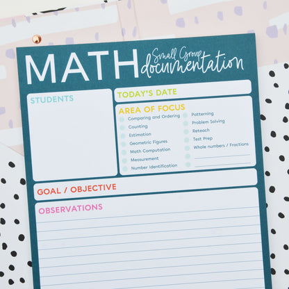 Notepad - Small Group Math Documentation - Kool Products