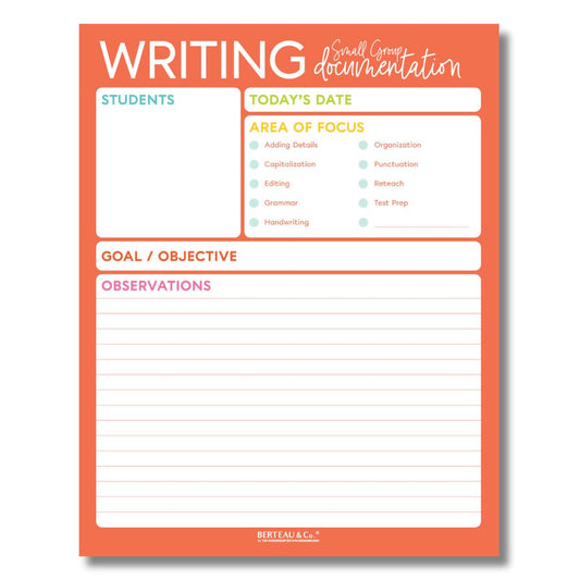 Notepad - Small Group Writing Documentation - Kool Products