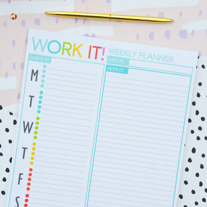 Notepad - Work It! (Weekly Notepad) - Kool Products