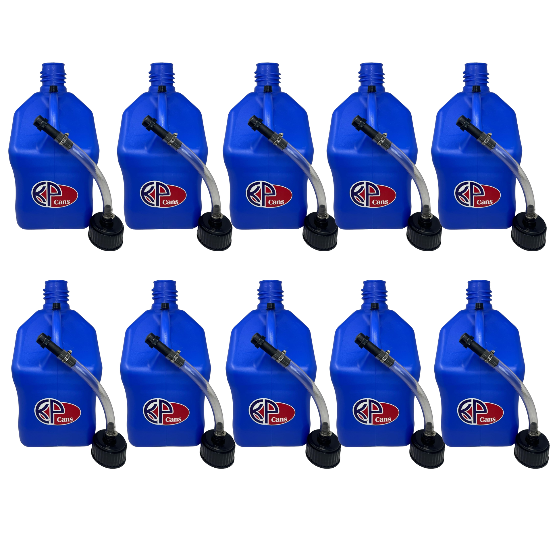 KP Cans 5.5 Gallon Square Racing Fuel Can with Flexible Hose & Cap - Kool Products