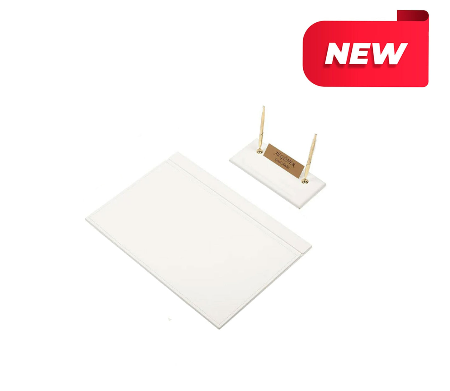 MOOG Leather Desk Set - Red- 2 PCS - Kool Products