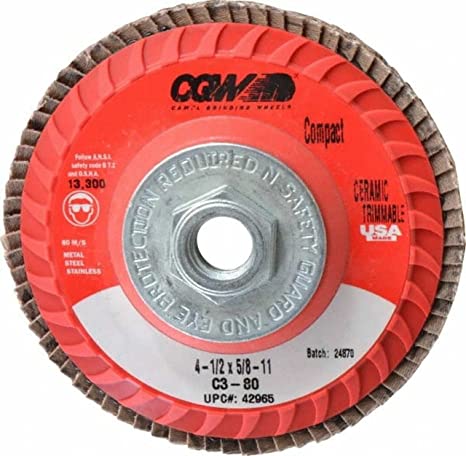 CGW Abrasives 4-1/2 X 7/8 C3-80G Compact-Trimmable Ceramic - Kool Products