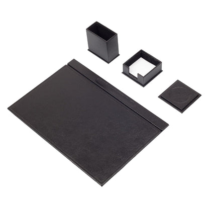 MOOG Leather Desk Set-4 Accessories- White - 4 PCS - Kool Products