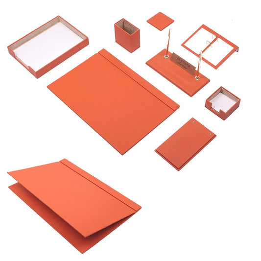 MOOG Leather Desk Set - Single Document Tray- Orange - 10 PCS - Kool Products