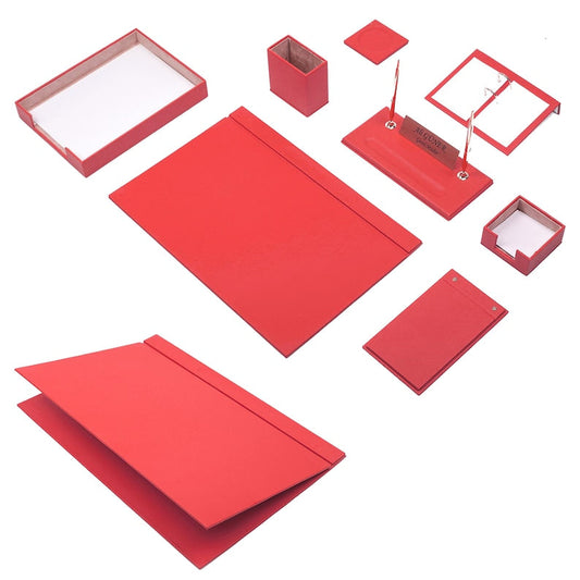 MOOG Leather Desk Set - Single Document Tray- Red - 10 PCS - Kool Products
