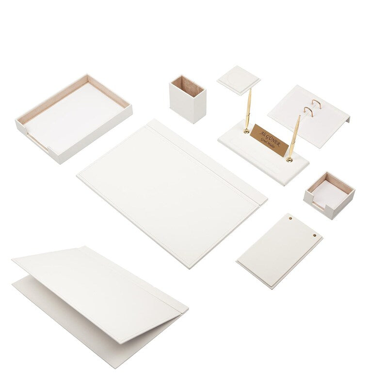 MOOG Leather Desk Set - Single Document Tray- Black - 10 PCS - Kool Products