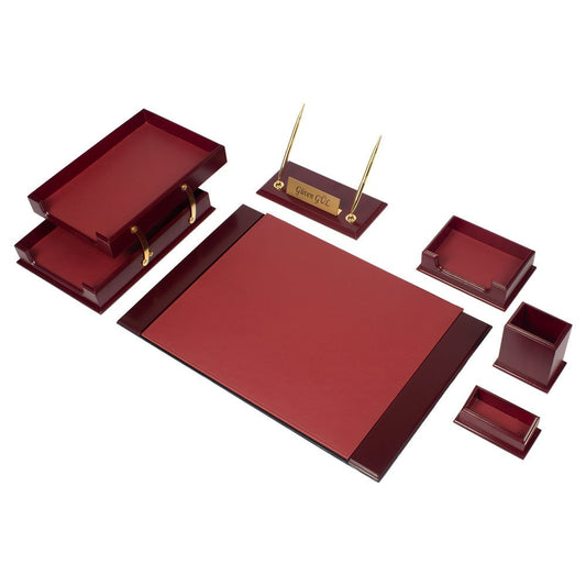 MOOG Wooden Prestige Desk Set -Burgundy- 8 PCS - Kool Products