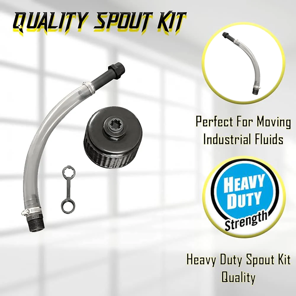 15" Fuel Jug Spout Kit – Hose, Cap & Vent (1 Pack) - Kool Products