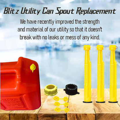 Blitz Spout Caps – Leak-Proof for Utility Cans (4-Pack) - Kool Products