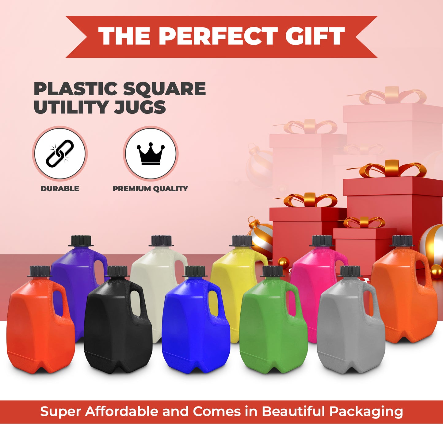 KP KOOL PRODUCTS 1 gallon plastic can - 1 gallon gas jug -  1 gallon gas can in your favorite color of choice. - Kool Products